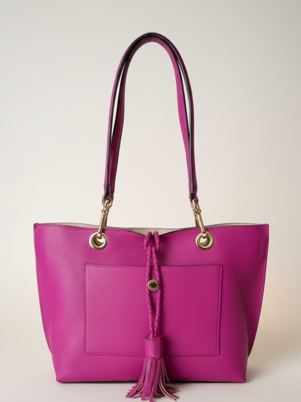 Henri Bendel Worth Avenue Small Tote with Tassel Detachable Straps. REHAB
